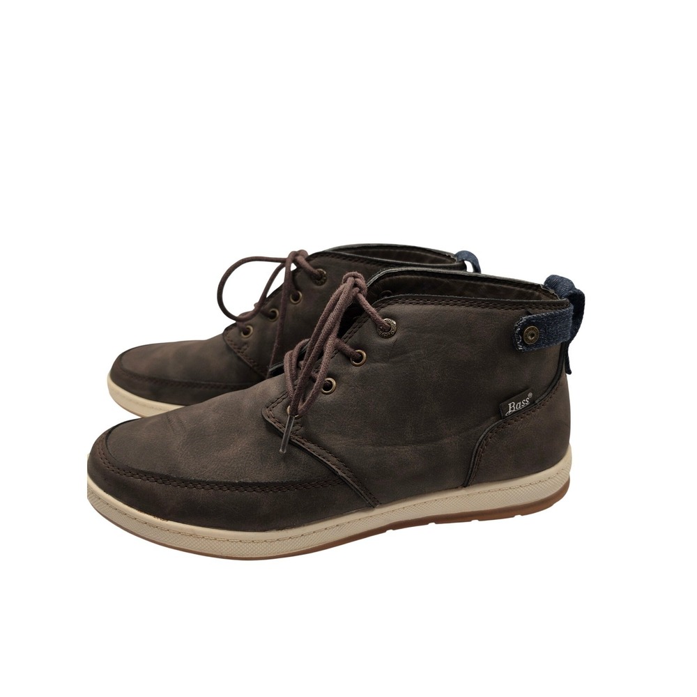 Bass Mens 71328801B Chukka Boots Brown Synthetic Lace Up Mid Top Shoes Size 9.5